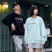 女装 PSO Brand男装 毛巾底针织四只可爱小狗宽松圆领卫衣秋冬情侣