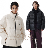 Brand男装 女装 PU皮立领短款 PSO 羽绒服冬季 加绒加厚面包服外套潮