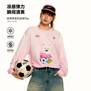 t恤女休闲运动上衣情侣装 PSO 可爱小狗圆领宽松长袖 女装 Brand男装