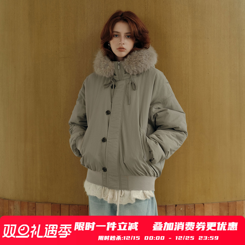 PSO Brand男装女装美式复古毛领夹克棉袄女款棉服外套冬季保暖潮