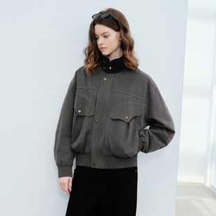 美式 女装 复古撞色领棉服女款 冬季 外套 PSO 宽松夹克工装 Brand男装