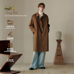 PSO Brand男装女装【100%羊毛】 LP风双排扣长款呢子大衣毛呢外套