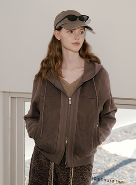 PSO Brand女装【毛织拼接】白鸭绒复古双拉链羽绒服女款冬季外套