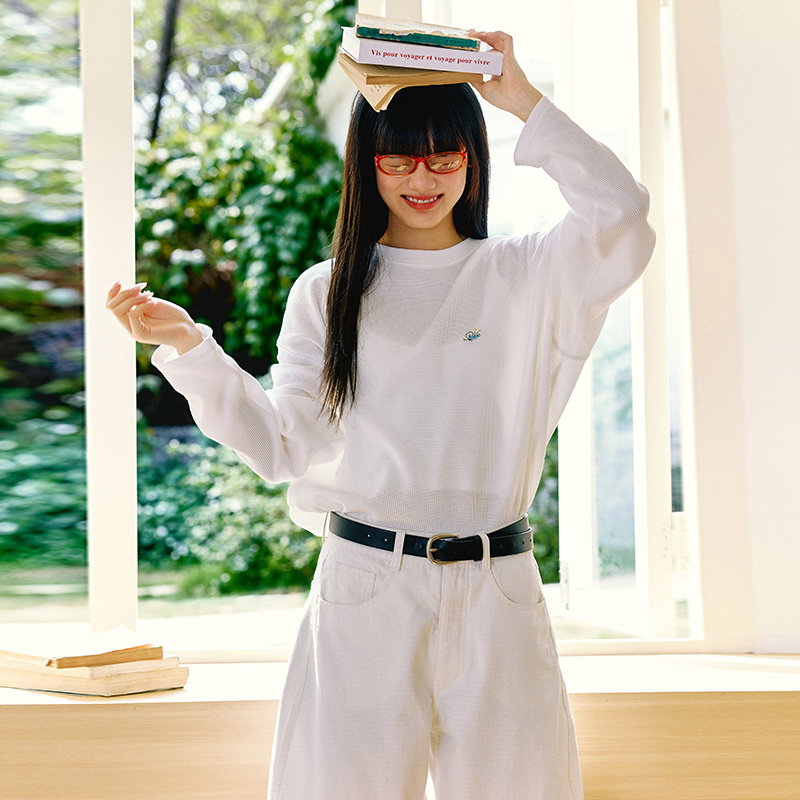 PSO Brand男装女装【肌理华夫格】潜水小人刺绣防晒透气长袖T恤