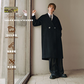 Brand男装 女装 100%羊毛 PSO LM风双面呢子双排扣大衣长款 外套