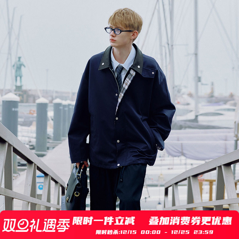 PSO Brand 男装女装美式巴恩风复古撞色宽松工装夹克秋季外套男款