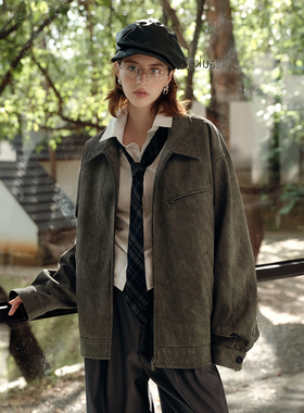 PSO Brand男装女装【绒感肌理】Pra风美式翻领拉链夹克外套百搭