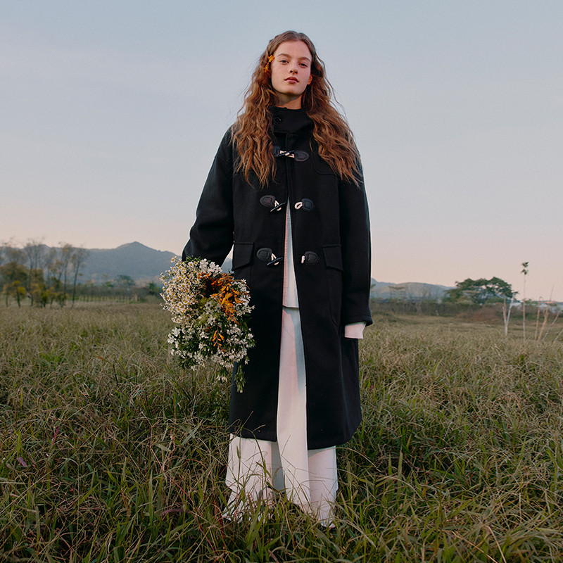 PSOBrand男装女装中长款连帽牛角扣毛呢大衣学院风宽松加厚外套,男装,毛呢大衣,淘宝优惠券,粉丝福利购,淘宝优惠卷