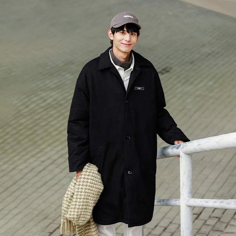 psobrand日系工装男潮夹棉风衣