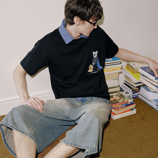 老钱拉夫系凉感可爱西高地口袋圆领短袖 女装 上衣 Brand男装 PSO