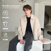 Brand男装 女装 双面羊毛毛呢纯色翻领男士 PSO 夹克保暖冬季 外套潮