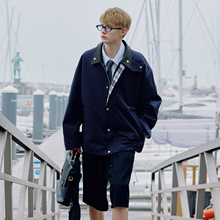 PSO Brand 男装女装美式巴恩风复古撞色宽松工装夹克秋季外套男款