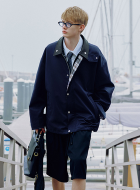 PSO Brand 男装女装美式巴恩风复古撞色宽松工装夹克秋季外套男款