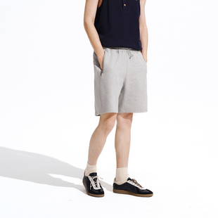 Brand男装 休闲运动五分短裤 女装 男款 拉链口袋直筒灰色卫裤 PSO