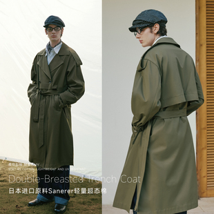 Brand男装 黑色大衣外套女冬季 女装 中长款 保暖 双排扣风衣修身 PSO