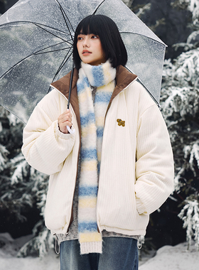 PSO Brand男装女装双面穿90绒立领加厚羽绒服女款冬季保暖外套潮