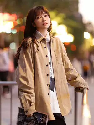 PSO Brand basic cotton shirt men's long sleeve loose medium and long version solid color shirt coat couple tide