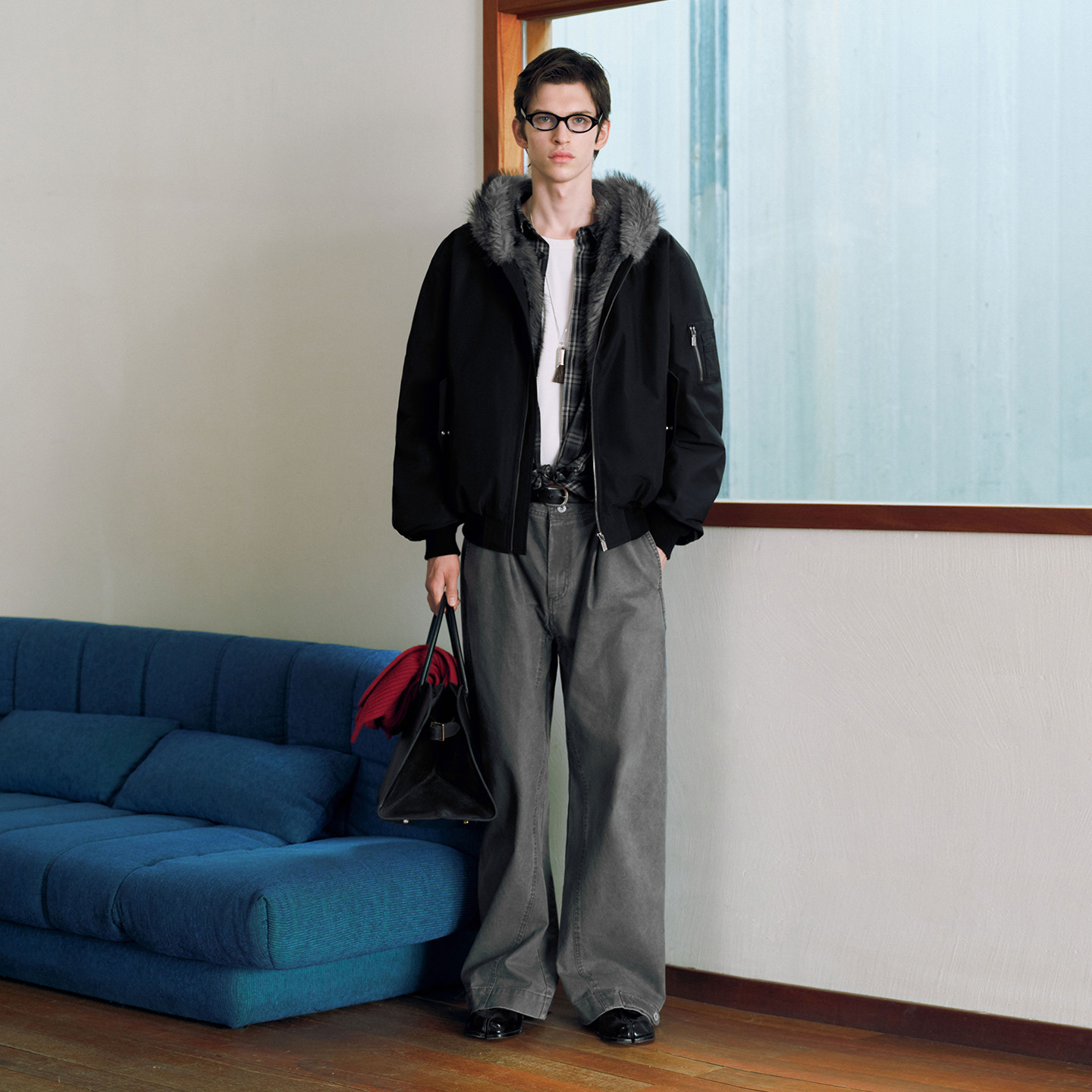 PSO Brand男装女装美式毛领连帽厚外套女款宽松拉链飞行夹克潮