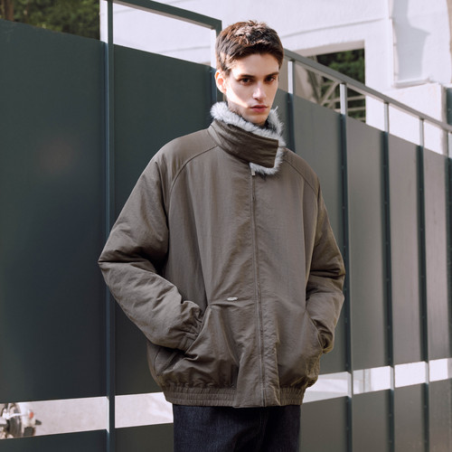 PSO Brand男装女装复古毛领休闲宽松外套男款冬季防风保暖夹克