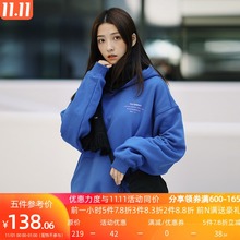 PSO Brand 三代弹幕印花抓绒连帽卫衣男宽松潮流百搭情侣装秋冬季