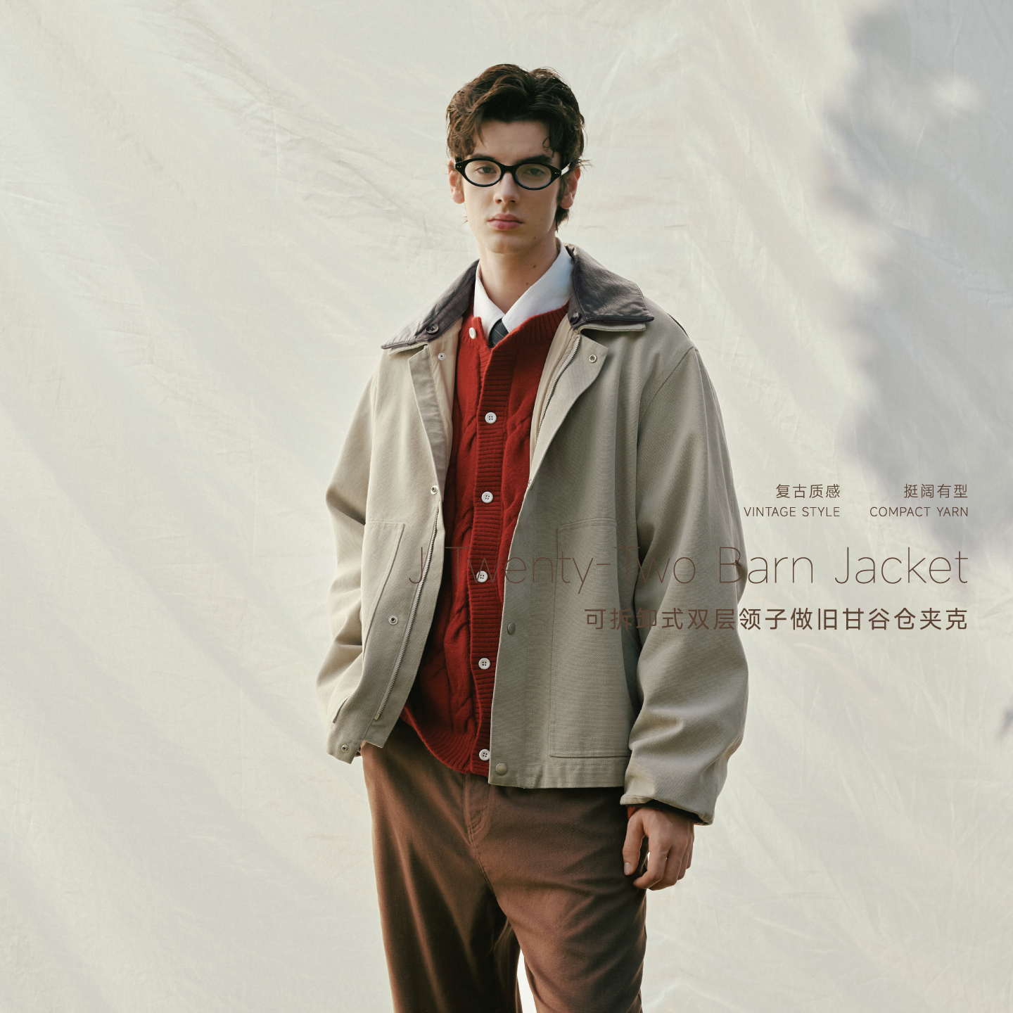 PSO Brand男装女装【巴恩风】可拆卸皮领水洗工装外套底特律夹克