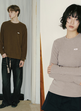 PSO Brand男装女装纯色圆领针织发热保暖情侣长袖内搭打底衫上衣