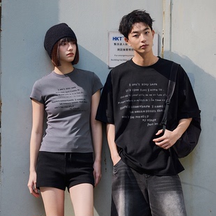 Brand男装 短袖 女装 复古字母针织男士 T恤宽松情侣体恤上衣 美式 PSO