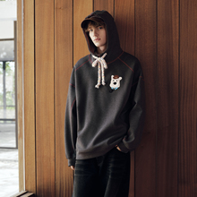 PSO Brand男装女装刺绣连帽卫衣女款宽松长袖帽衫外套百搭情侣装