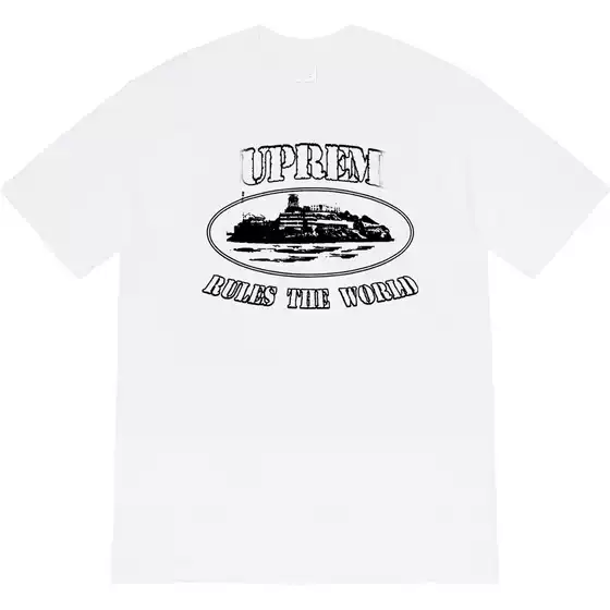 FW23 Corteiz Rules The World Tee Alcatraz Collab T-Shirt Short-Sleeve Unisex