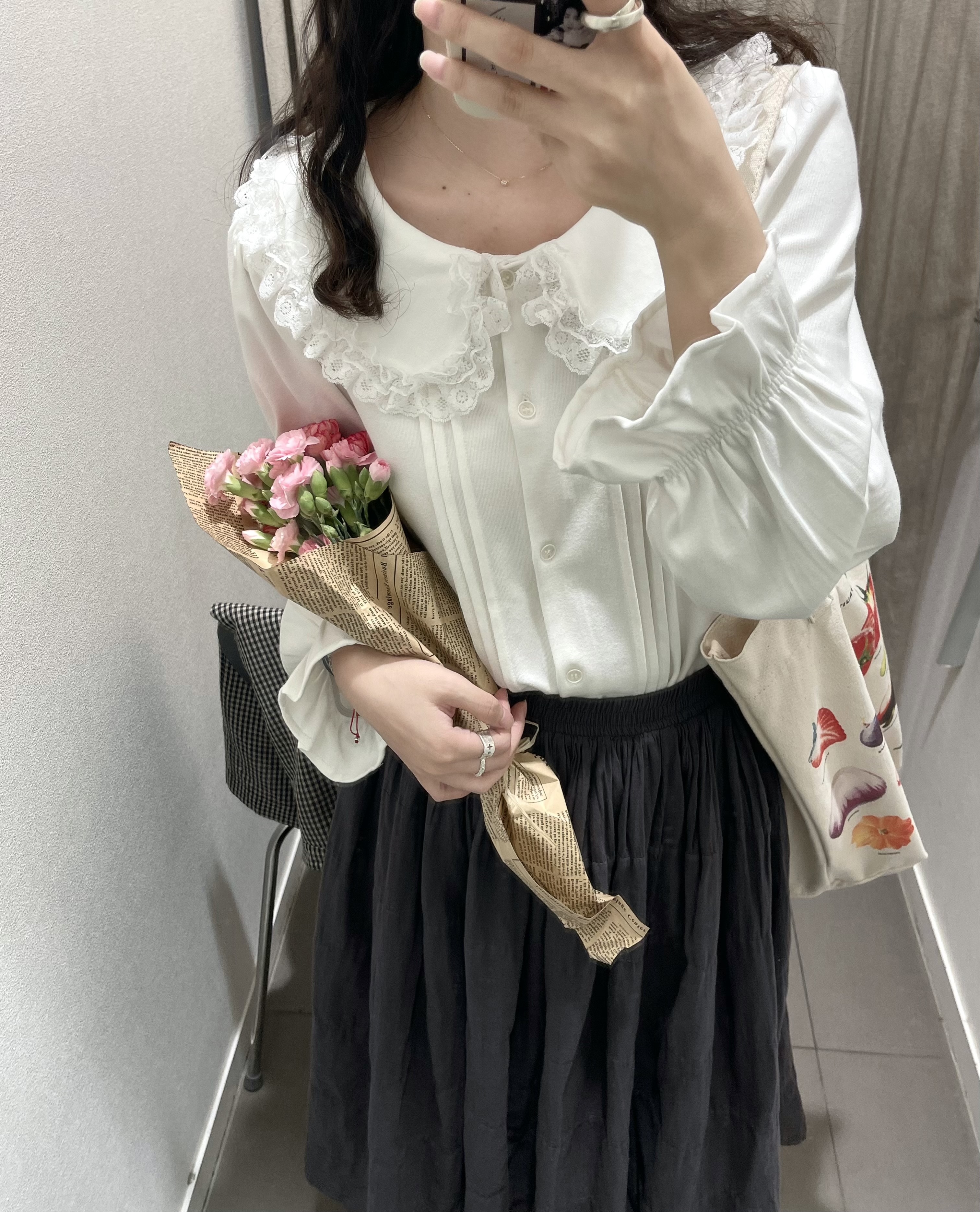 日系甜美单排多扣长袖棉