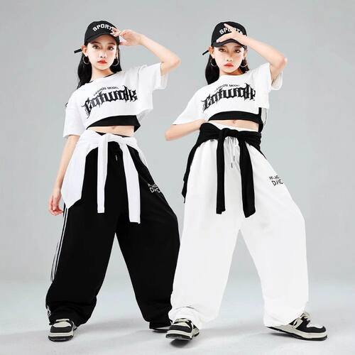 女童hipo爵士舞演出服团练