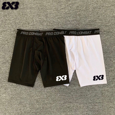3V3篮球紧身裤男七分高弹训练裤护膝装备压缩打底健身速干运动裤