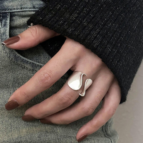 今饰有约女纯银简约戒指