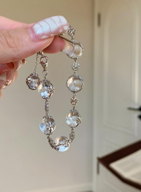 今饰有约新款白水晶手链女