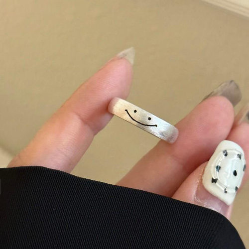 今饰有约女银简约戒指