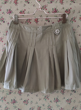 自然元素专柜正品 卡其色百褶裙单裙ASS06原289