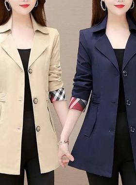 秋装新款中年妈妈30-40-50岁女装秋季时尚洋气气质风衣外套女