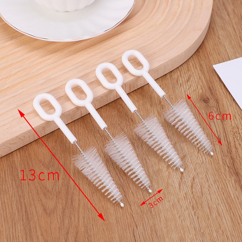 进口悦盛婴儿奶瓶清洗刷360度清洁刷新生儿毛刷宽口标口旋转奶嘴