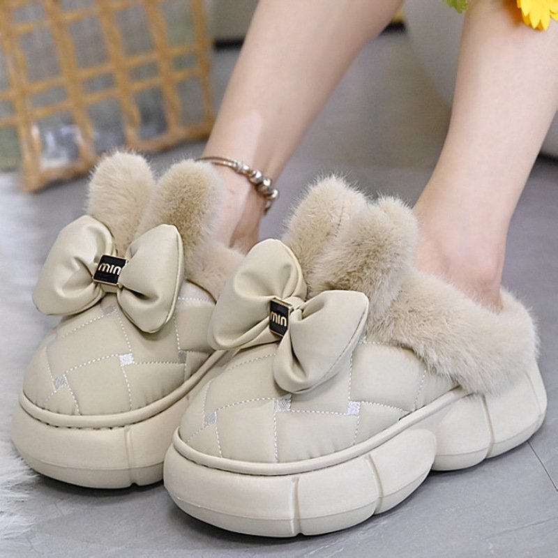 胖I东来棉拖鞋女士2025新款冬季室内居家保暖厚底包头加绒可外穿