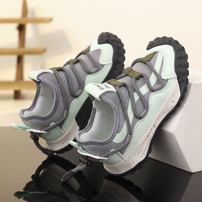 进口儿童运动鞋2025秋季韩版男童阿甘鞋中大童套脚跑步鞋女童潮鞋