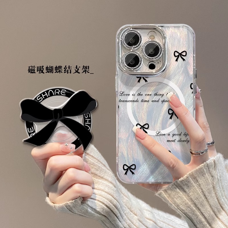 蝴蝶结磁吸支架适用苹果15PRO