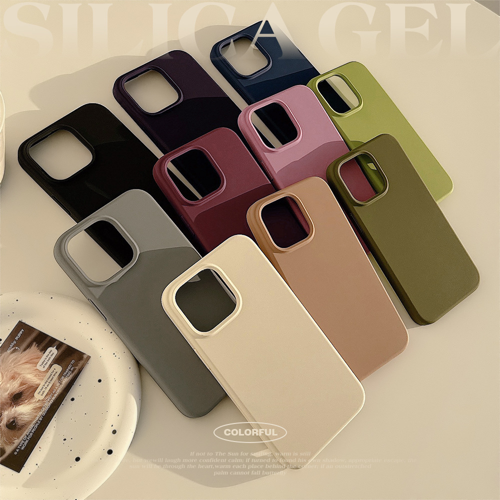 高品质真液态硅胶iphone苹果15手机壳14promax韩系1213纯色11