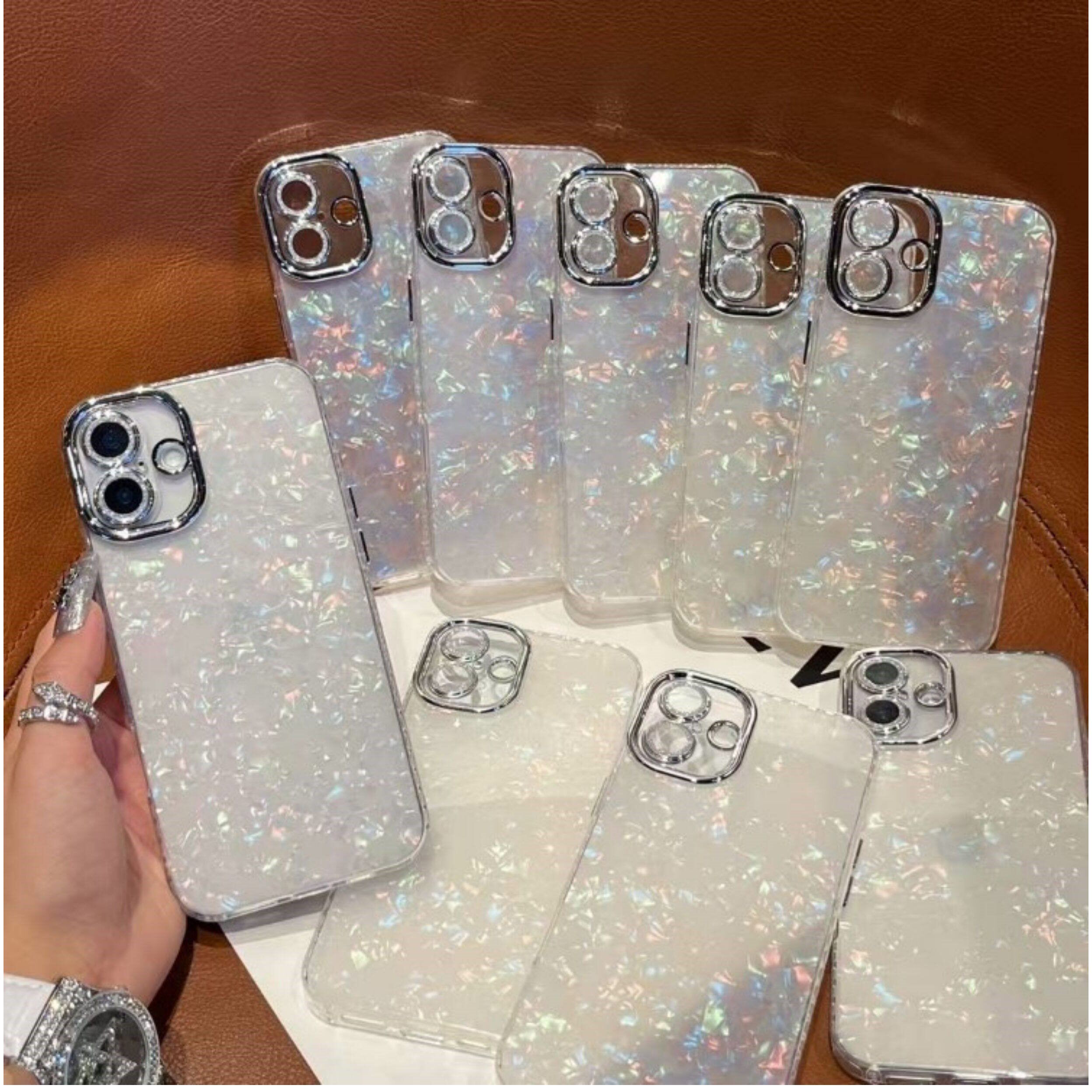 精孔贝壳纹苹果17pro max手机壳批发 适用iPhone13 11 XS MAX XR 16 15 12 14 plus小众男新款女全包带镜头膜
