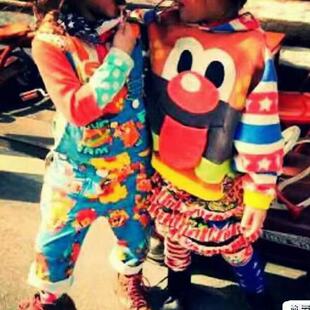 TOMATO家 日系潮牌童装  JAM条纹五角星立体大舌头卫衣帽衫