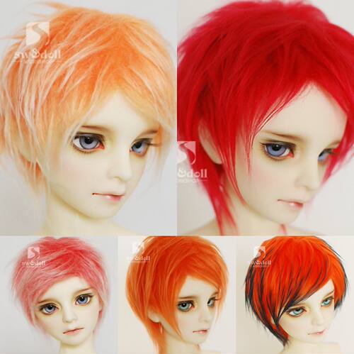 三万院长红色毛头假发bjd8分