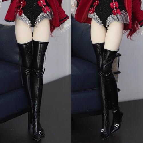 都市辣妹漆皮长筒高跟靴