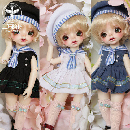 【自制】bjd娃衣 8/6分娃衣8/6分尺寸日常套装小海军sd娃娃swdoll