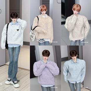 包邮 bjd娃衣 75叔 叔叔彩点圆领毛衣慵懒冬日外套ID75 三万院长