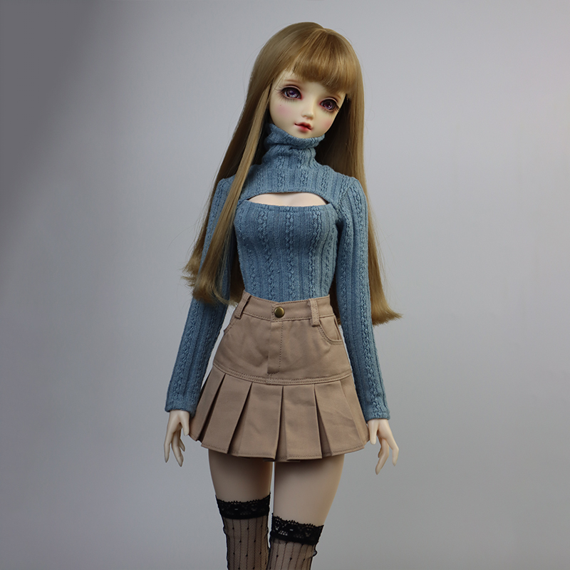 现货【满68包邮】三万院长BJD娃娃用 露胸麻花毛衣 3分4分SD娃