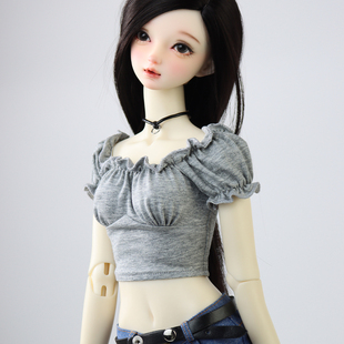 满68包邮【三万院长现货】bjd娃娃三分娃衣3分甜辣褶皱小衫上衣